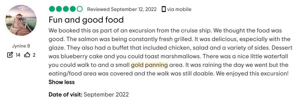 Gold Creek Salmon Bake Review