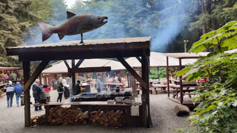 Gold Panning and Salmon Bake