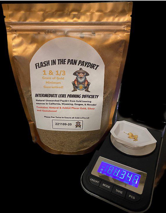 Gold Paydirt over 1 gram of gold Flash in the Pan Amazon